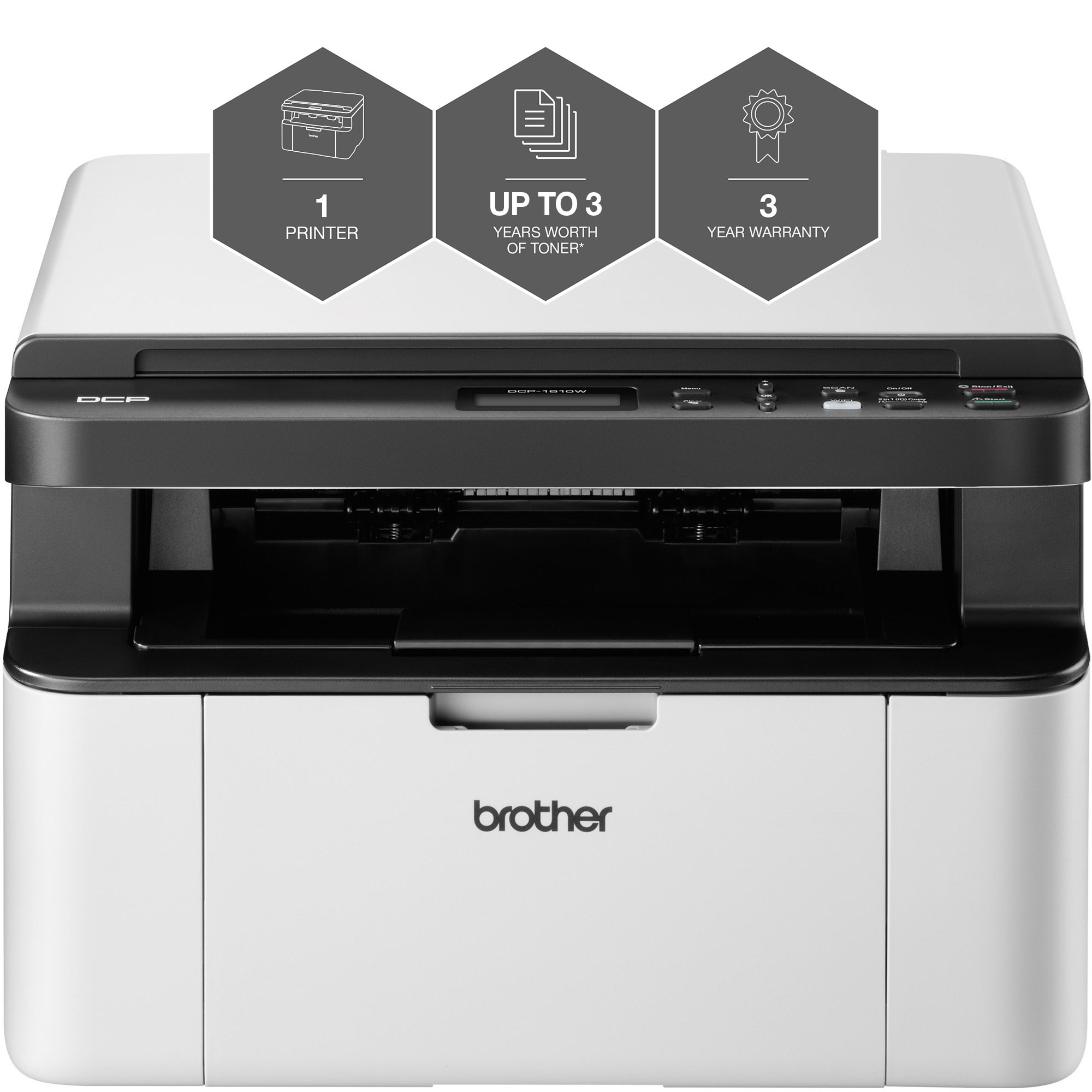 Brother DCP1610W Multifunction Wireless Monochrome Laser Flatbed