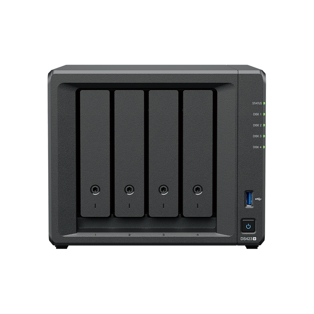 NAS Synology DS423+ 24To (4x6To HAT3300) - 6Go RAM, 2 Slots M.2, DSM Installé - Garantie 3 Ans - 12