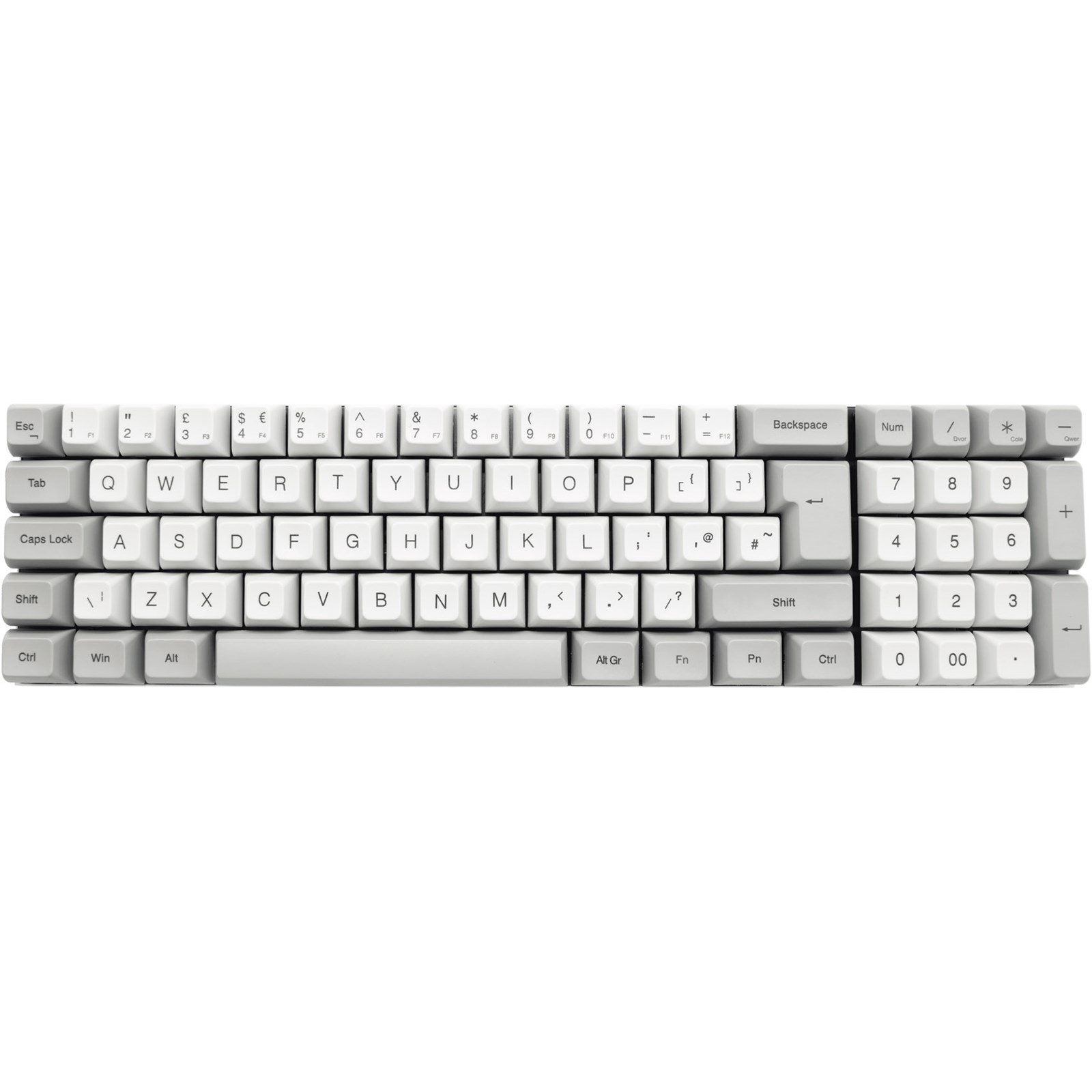Vortex ViBE USB Mechanical Keyboard in Silver with Cherry MX Silent Red
