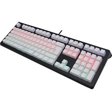 Ducky Shine 5 White Edition Mechanical Keyboard, Blue Cherry MX switch, RGB Lighting, UK layout