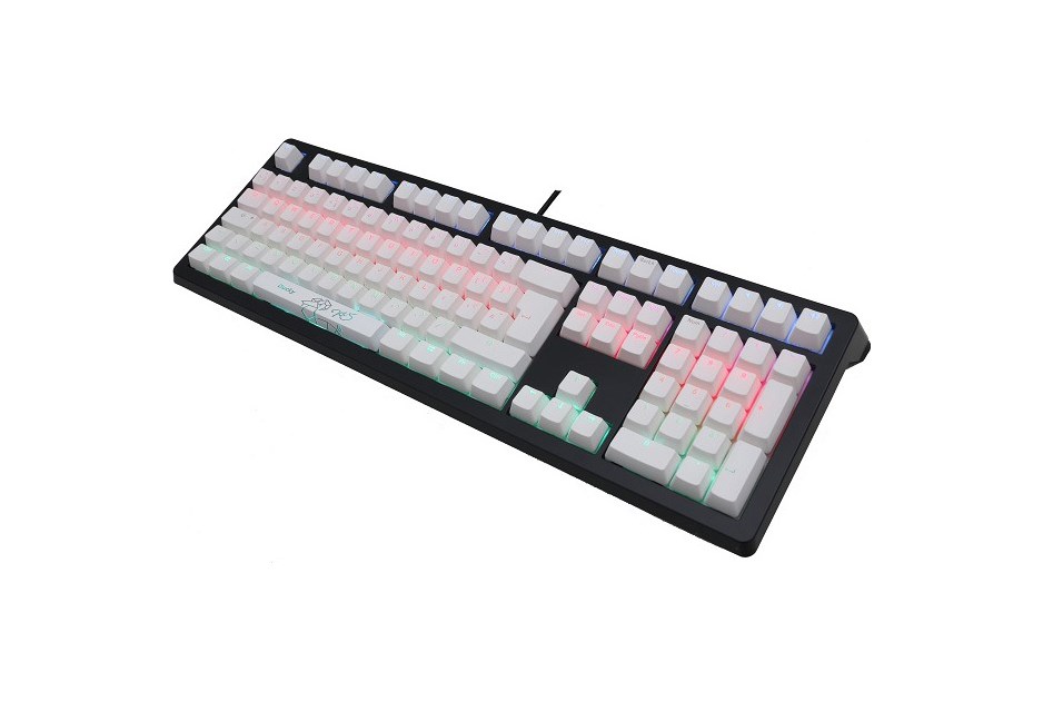 Ducky Shine 5 White Edition Mechanical Keyboard, Blue Cherry MX switch