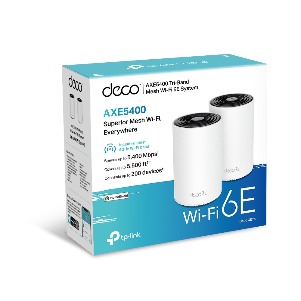 TP-Link Deco XE75 AXE5400 Tri-Band Mesh Wi-Fi 6E System - DECO 