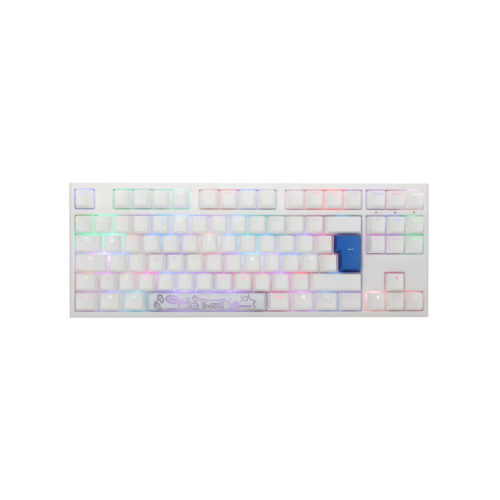 Ducky One2 RGB TKL USB Mechanical Tenkeyless Keyboard in White with