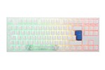 Ducky One2 TKL Pure White RGB Backlit Silent Red MX Switch Keyboard