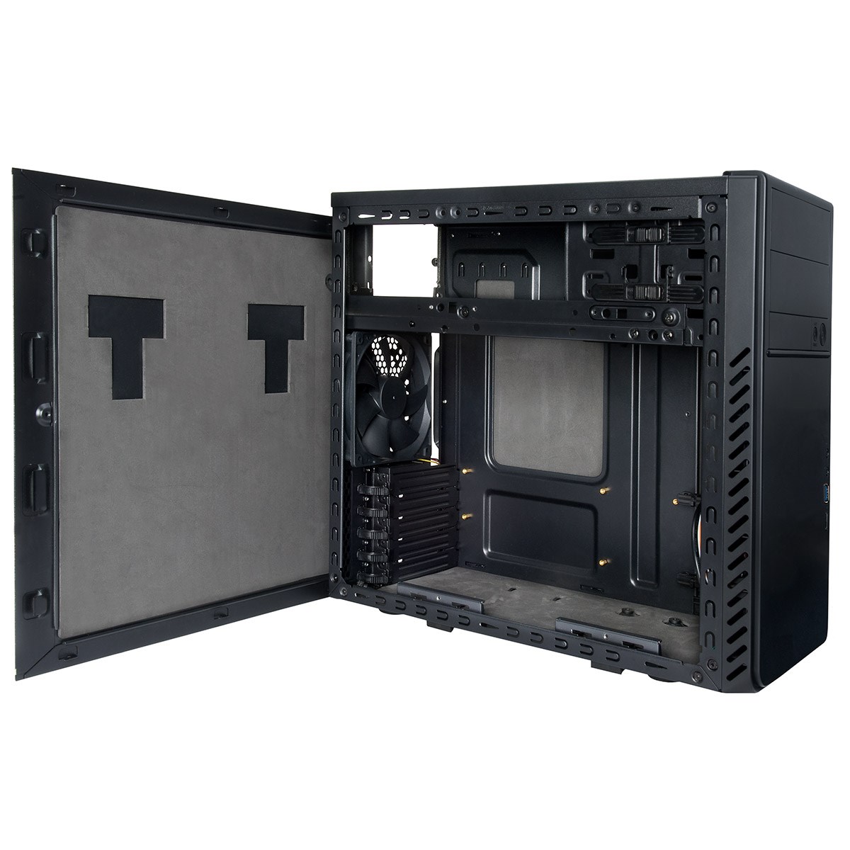 Ace Ecco 250 Midi Tower Case - Black - ECCO 250-3 | CCL Computers