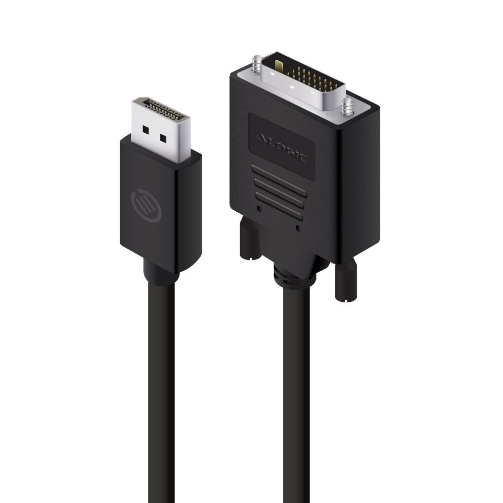 Photos - Cable (video, audio, USB) ALOGIC Elements 1m Male DisplayPort to Male DVI-D Dual Link Cable ELDPDV-0 