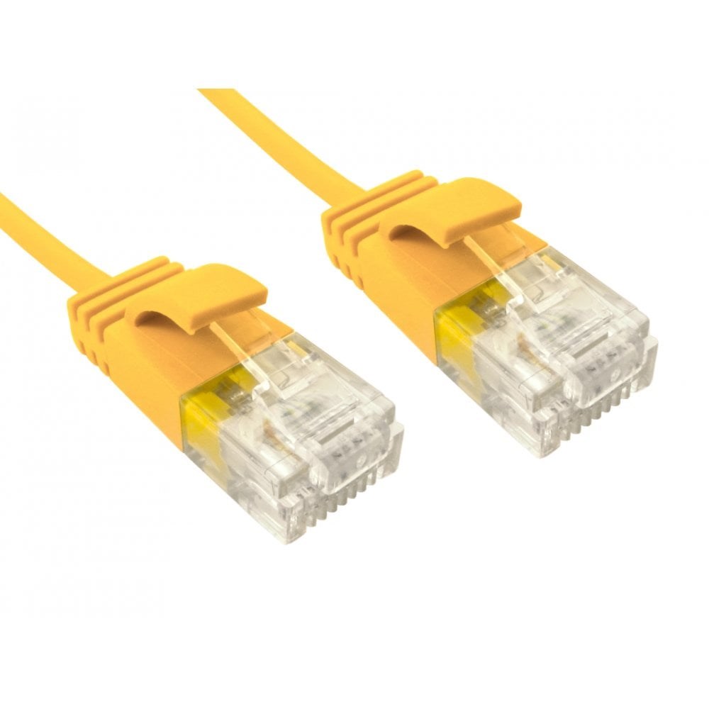Photos - Ethernet Cable Cables Direct 0.5m CAT6 Patch Cable  ERSLIM-100Y (Yellow)