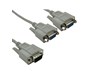 Cables Direct 1.8m Male SVGA to 2x Female SVGA Splitter Cable