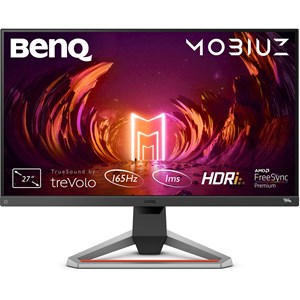 BenQ MOBIUZ EX2710S 27 inch Gaming Monitor, IPS Panel, Full HD 1920 x 1080 Resolution, 165Hz Refresh Rate, FreeSync Premium, HDR10, DisplayPort, 2x HDMI inputs, Speakers
