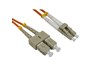 Cables Direct 10m OM2 Fibre Optic Cable, LC - SC (Multi-Mode)