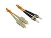 Cables Direct 0.5m OM2 Fibre Optic Cable, ST - SC (Multi-Mode)