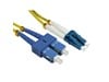 Cables Direct 1m OS2 Fibre Optic Cable, LC - SC (Single Mode)