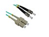 Cables Direct 0.5m OM3 Fibre Optic Cable, ST-SC (Multi-Mode)