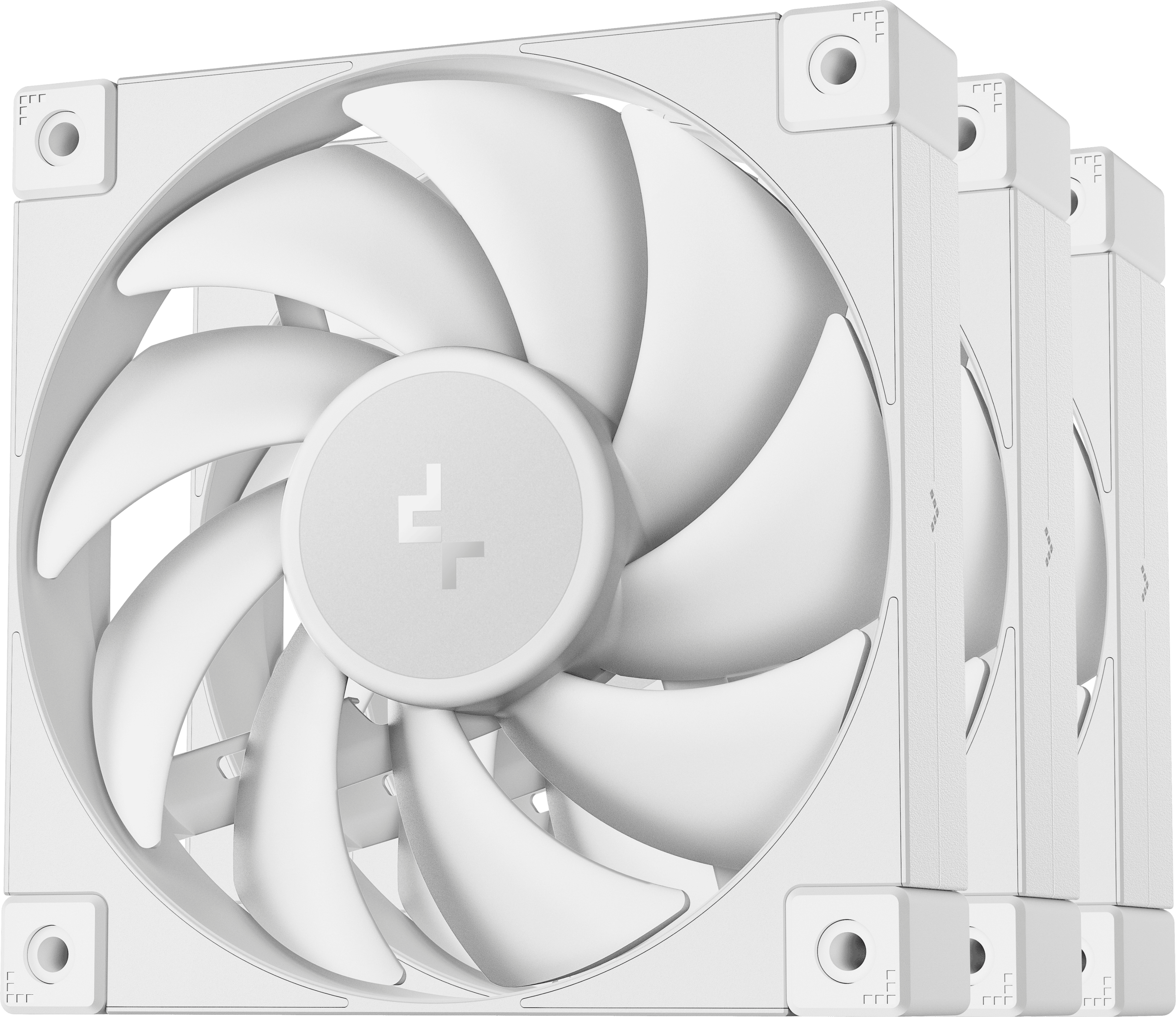 Deepcool White Fd12 Wh-3 In 120Mm Pwm Triple Chassis Fan Pack In Size 1