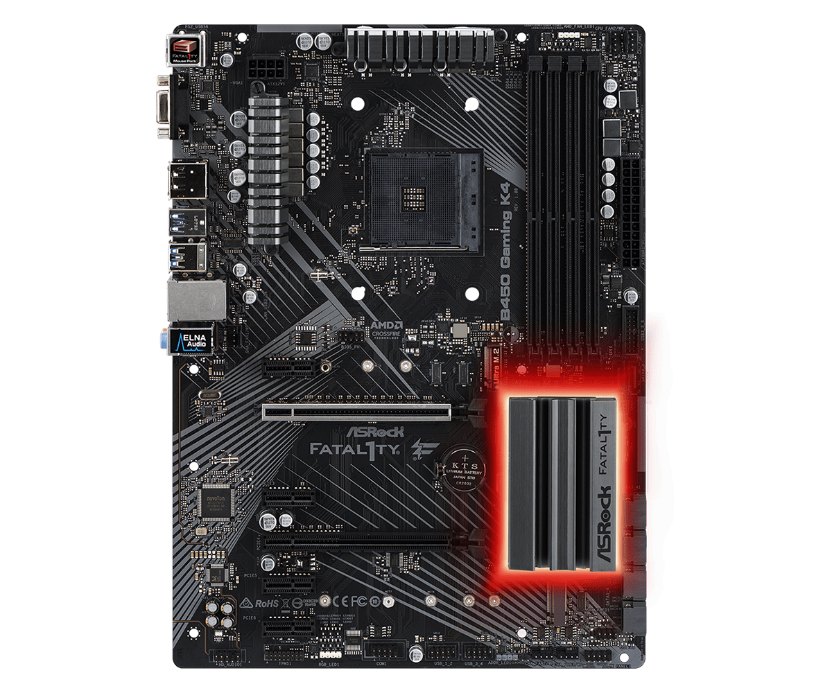 Asrock Fatal1ty B450 Gaming K4 Amd Motherboard 90 Mxb8a0 A0uayz Ccl Computers