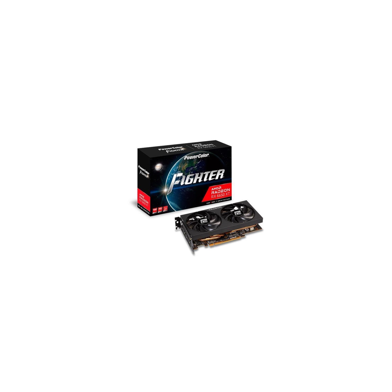PowerColor Radeon RX 6650 XT Fighter 8GB GPU - AXRX 6650XT 8GBD6-3DH