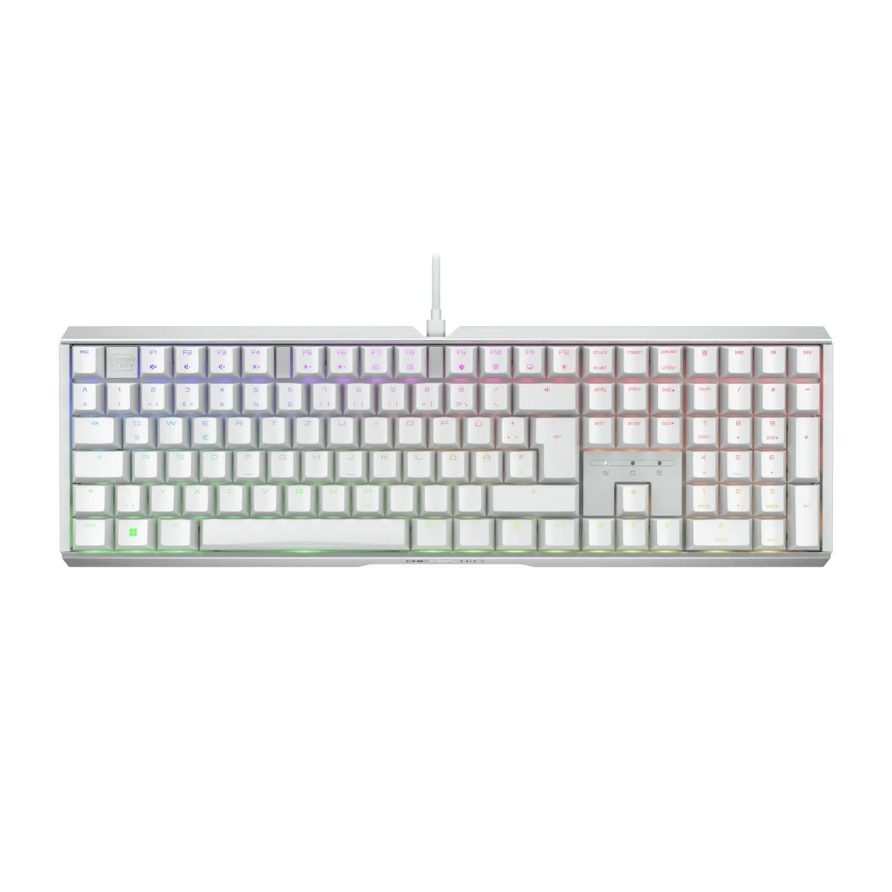 Cherry XTRFY MX 3.1 RGB Keyboard in White with Cherry MX2A Red Switches