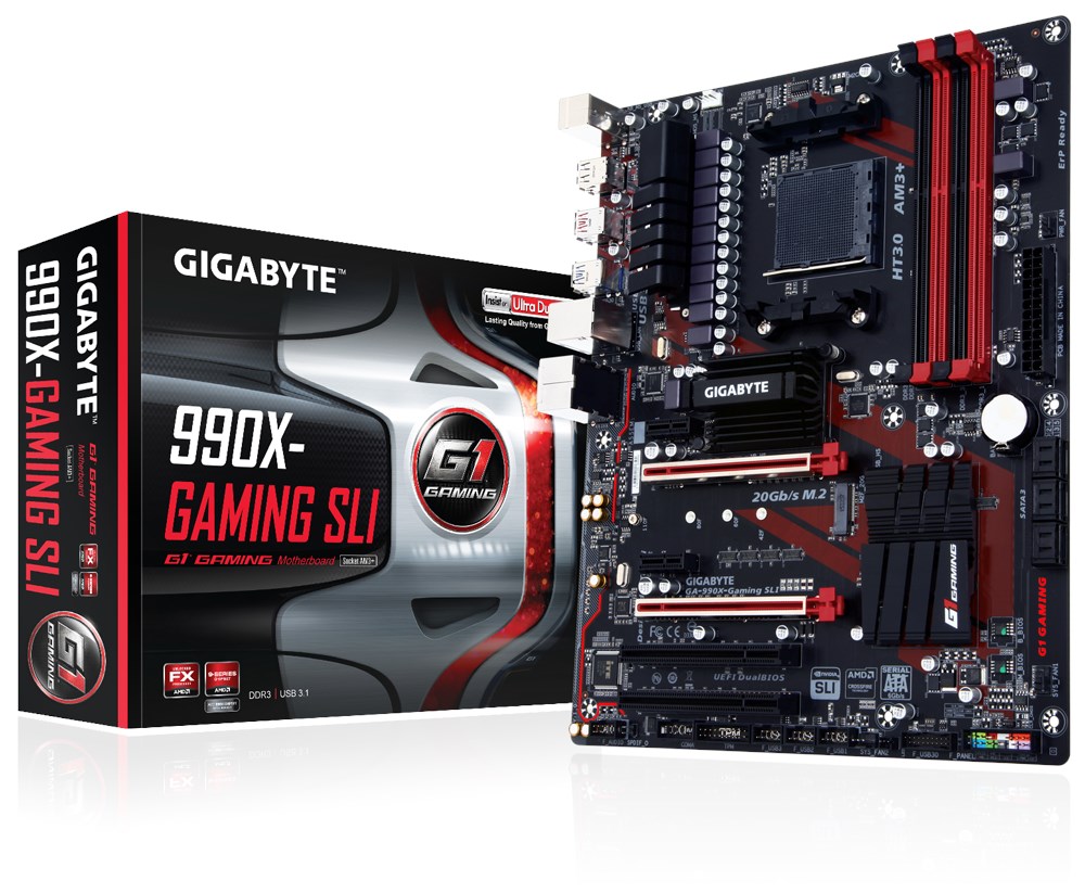 Gigabyte Ultra Durable 990XGAMING SLI Motherboard AMD AM3 M.2 SATA