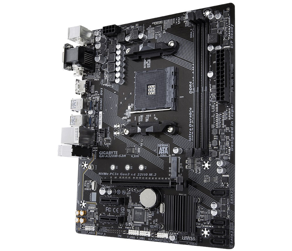 Gigabyte UltraDurable GAA320MS2H AMD AM4 A320 Motherboard (mATX