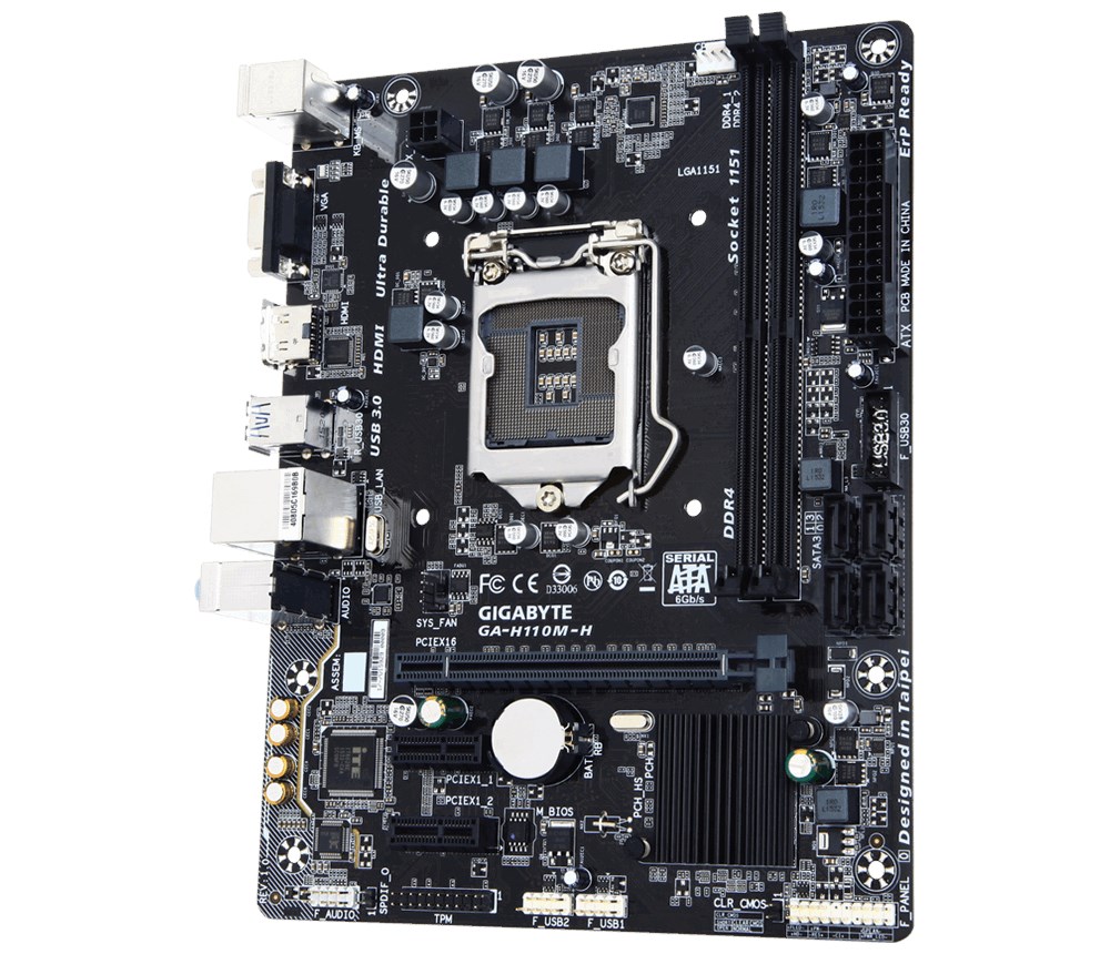 Gigabyte H110M-H Intel Socket 1151 Motherboard - GA-H110M-H | CCL Computers