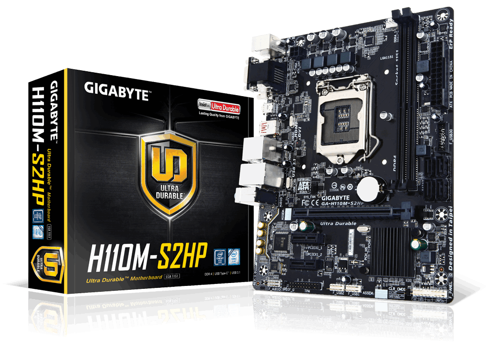 Gigabyte H110m-s2hp Intel Socket 1151 Motherboard