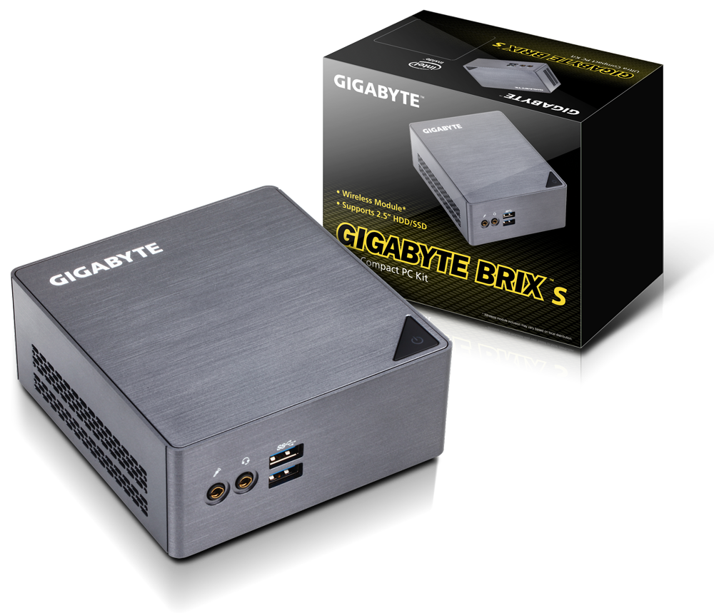 Gigabyte Brix S Ultra Compact PC Kit with Intel Core i3-6100U - GB ...