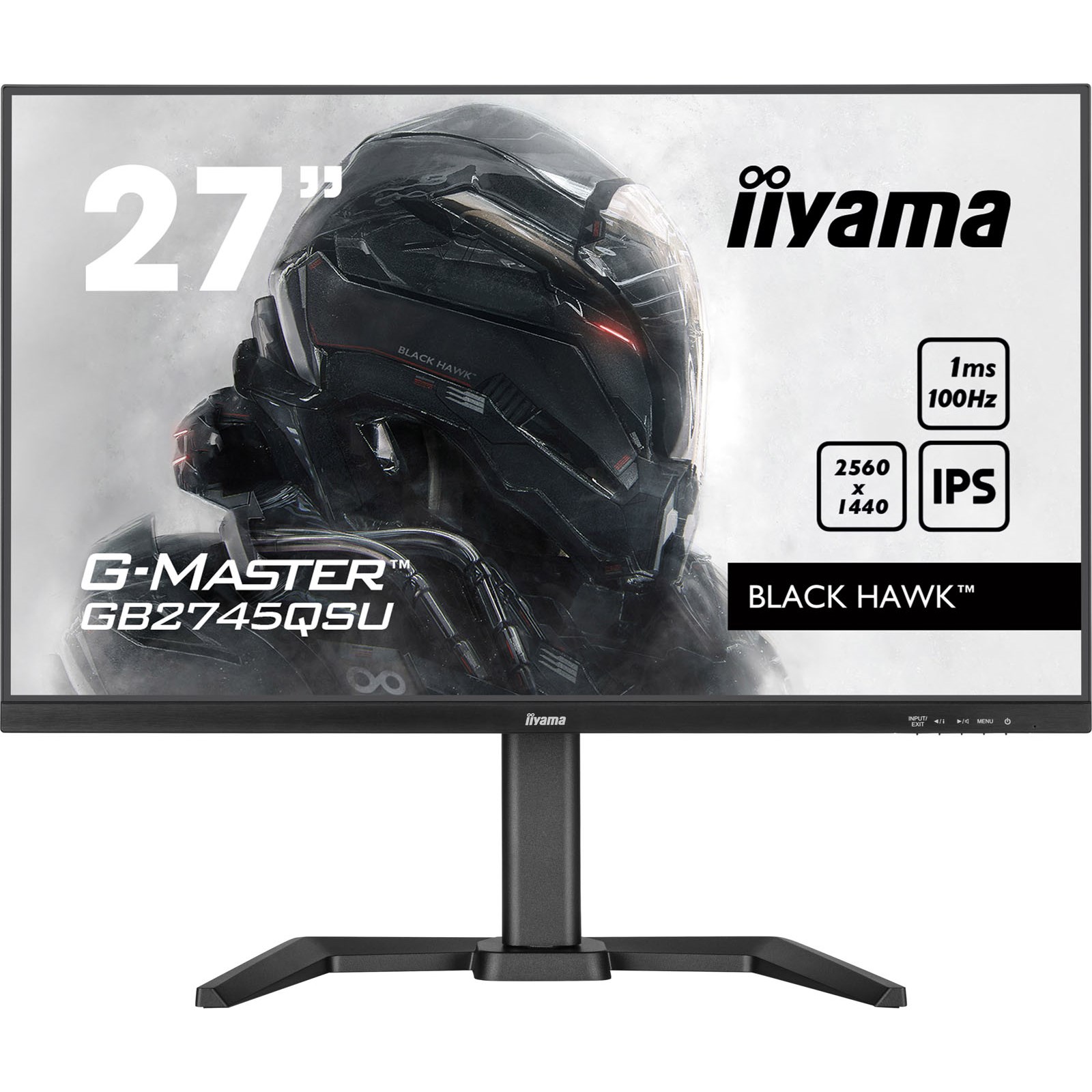 Photos - Monitor Iiyama G-Master GB2745QSU Black Hawk 27" QHD Gaming  - IPS, 100Hz, 