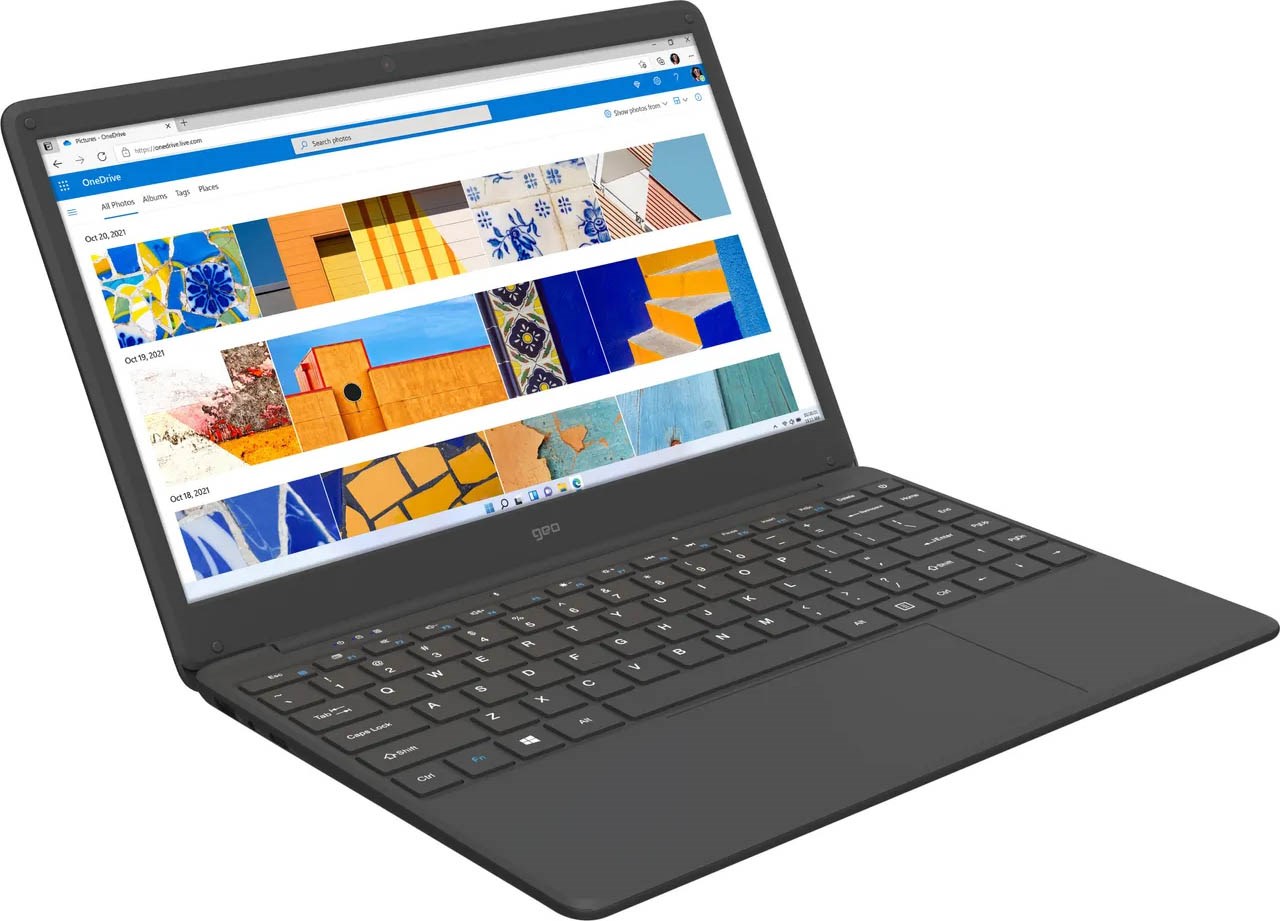 Geo GeoBook 140 Celeron 4GB 64GB Intel UHD 600 14" Laptop Black