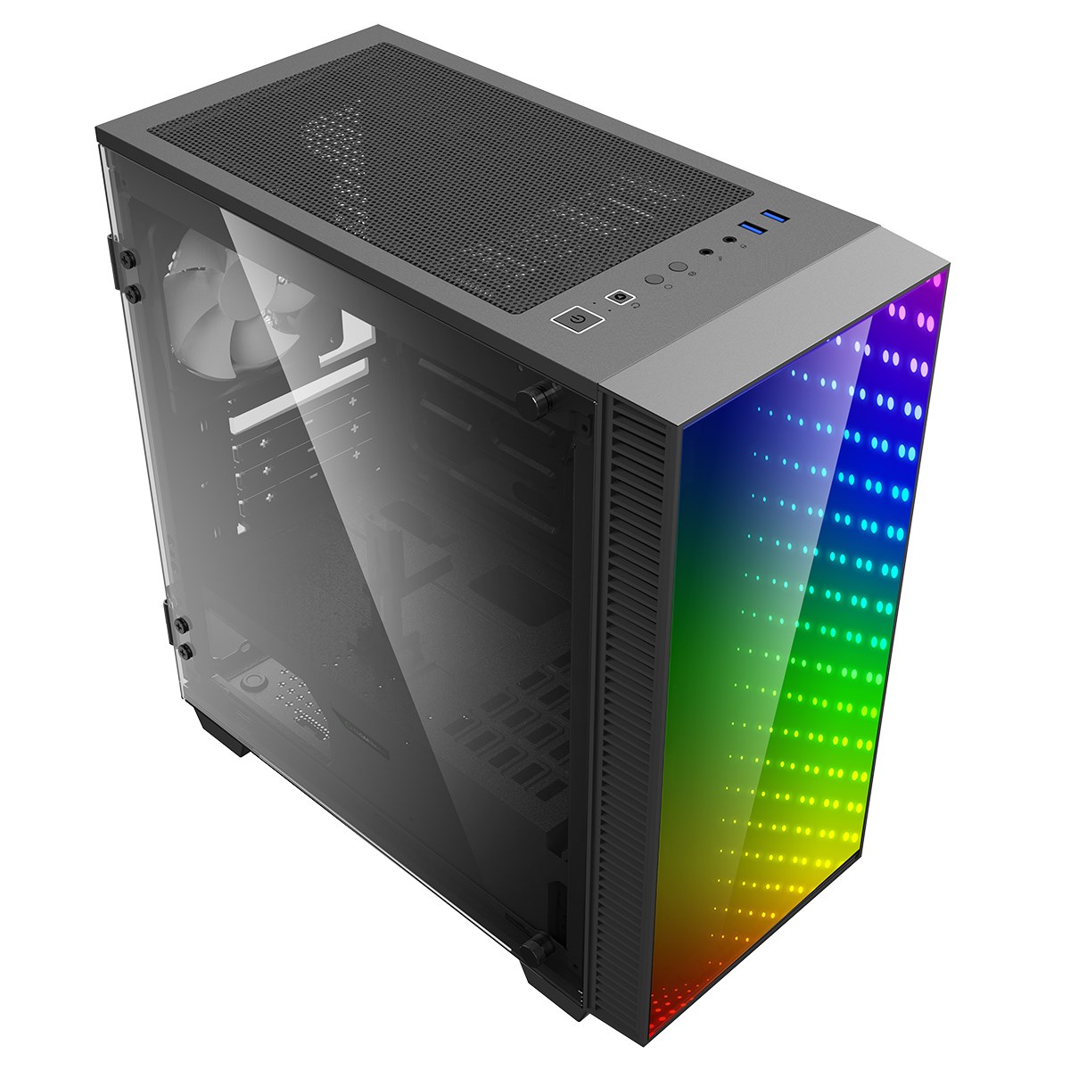 Gamemax rgb. Корпус GAMEMAX Mini Abyss h608. GAMEMAX Mini Abyss. GAMEMAX Abyss ITX. GAMEMAX Mini Abyss h608 черный.