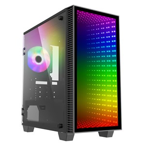 GameMax Abyss Mini ARGB Mid Tower Gaming Case with Tempered Glass, 1x ARGB fan