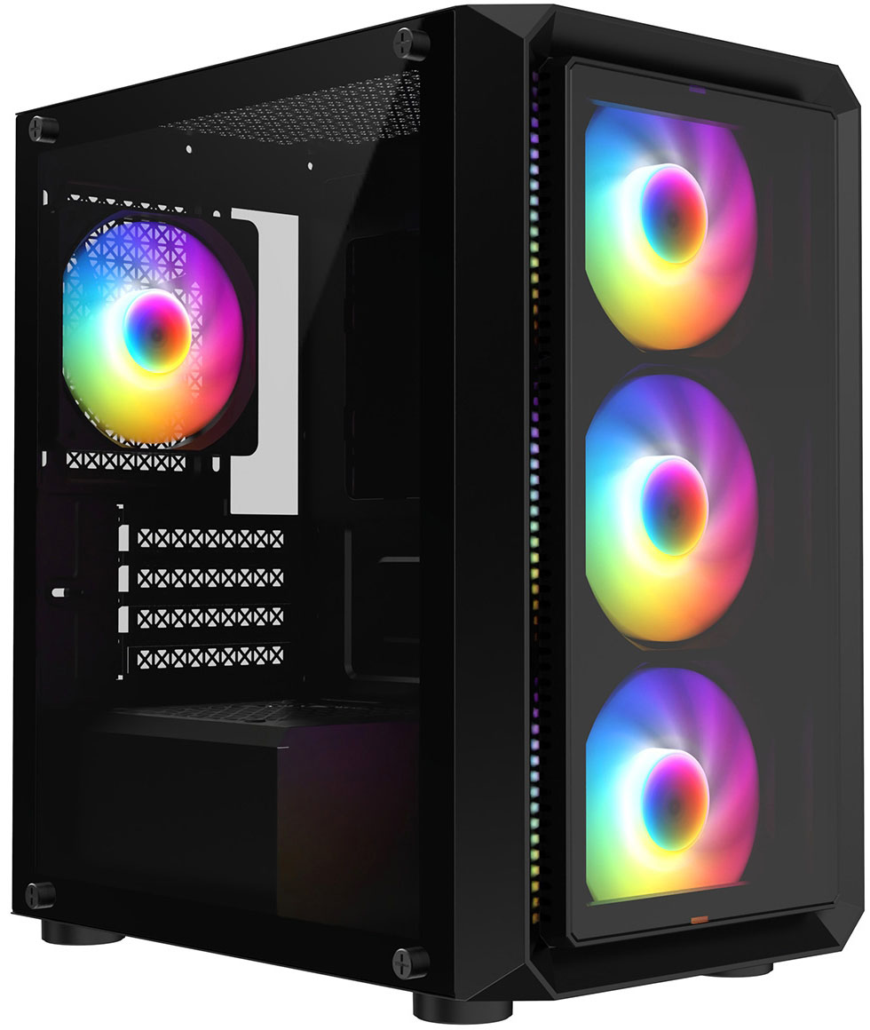 GameMax Icon Mid Tower Gaming Case - Black 