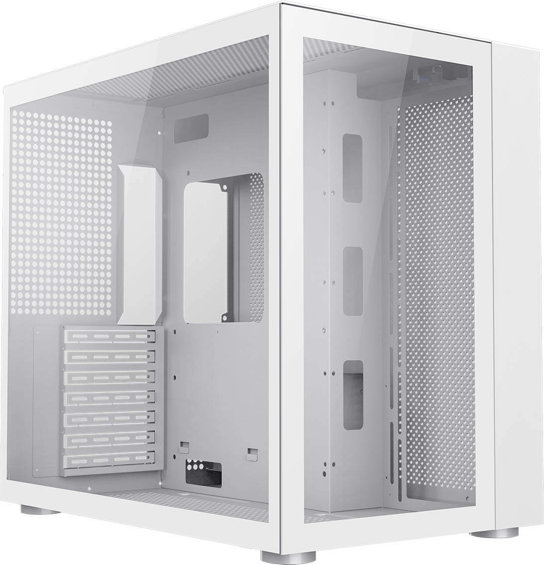 GameMax Infinity Mid-Tower ATX PC White Gaming Case With Tempered Glass Side Panel