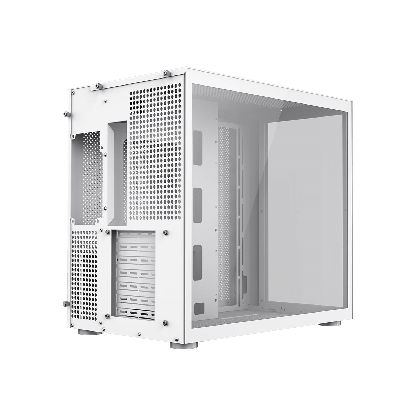 Infinity Mid-Tower ATX PC White Gaming Case With Tempered