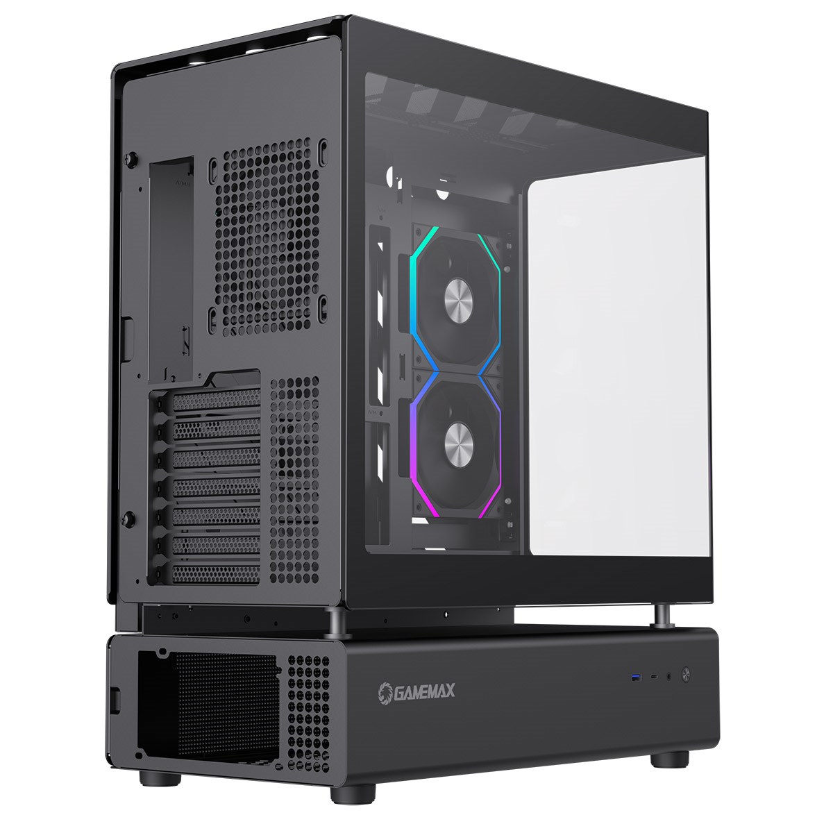 GAMEMAX N80 WH PCケース GameMax N80 Mid Tower Gaming Case - Black