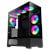 GameMax Vista 6 Mid Tower Gaming Case in Black with 6x ARGB Fans