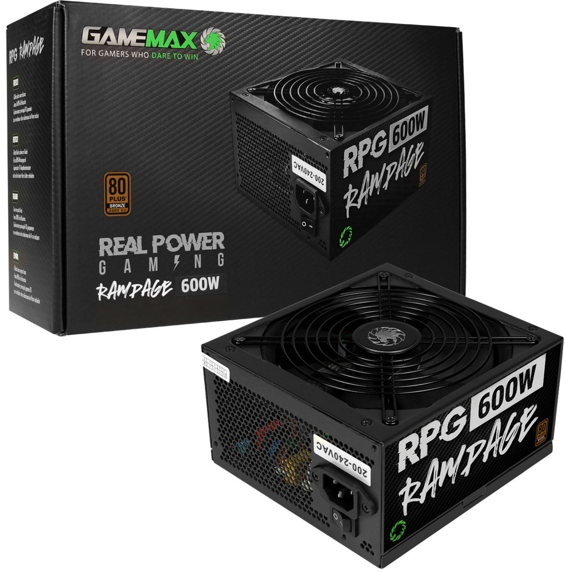 Gamemax Bronze 600W Rpg Rampage 80 Plus Psu