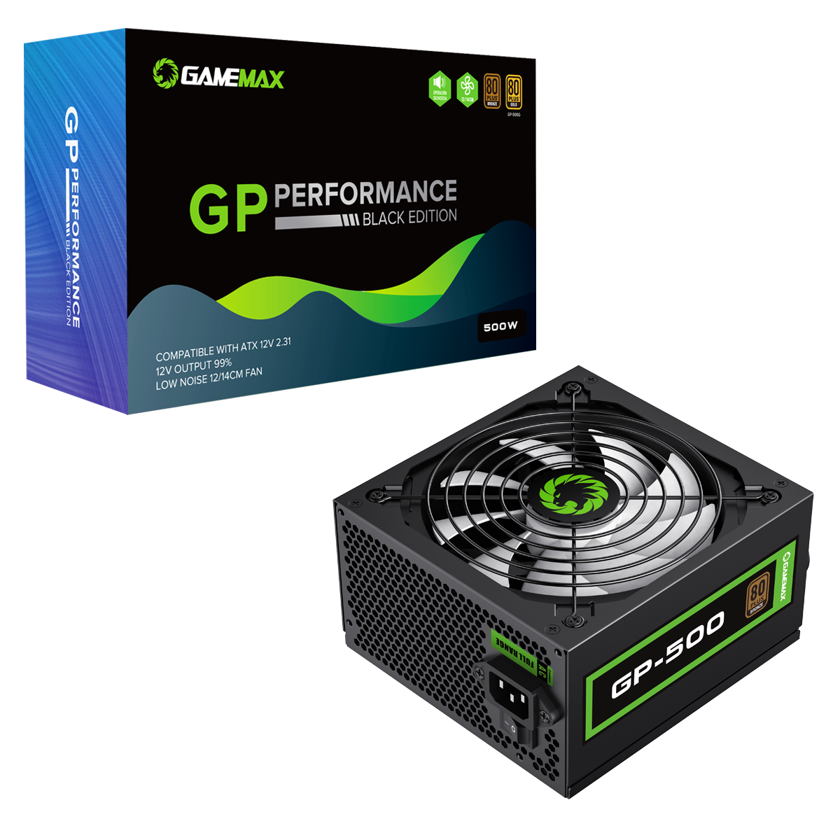 Gamemax Bronze 500W Gp500 80 Plus Psu