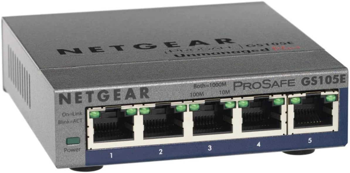 Netgear ProSafe Plus 5-Port Gigabit Mini Switch 