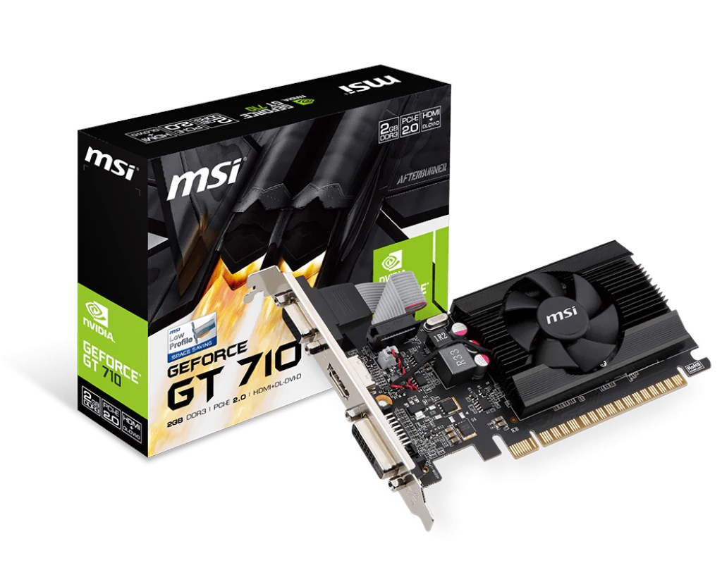 MSI Nvidia GeForce GT 710 Graphics Card (2GB) PCIE DVID/HDMI/DSub
