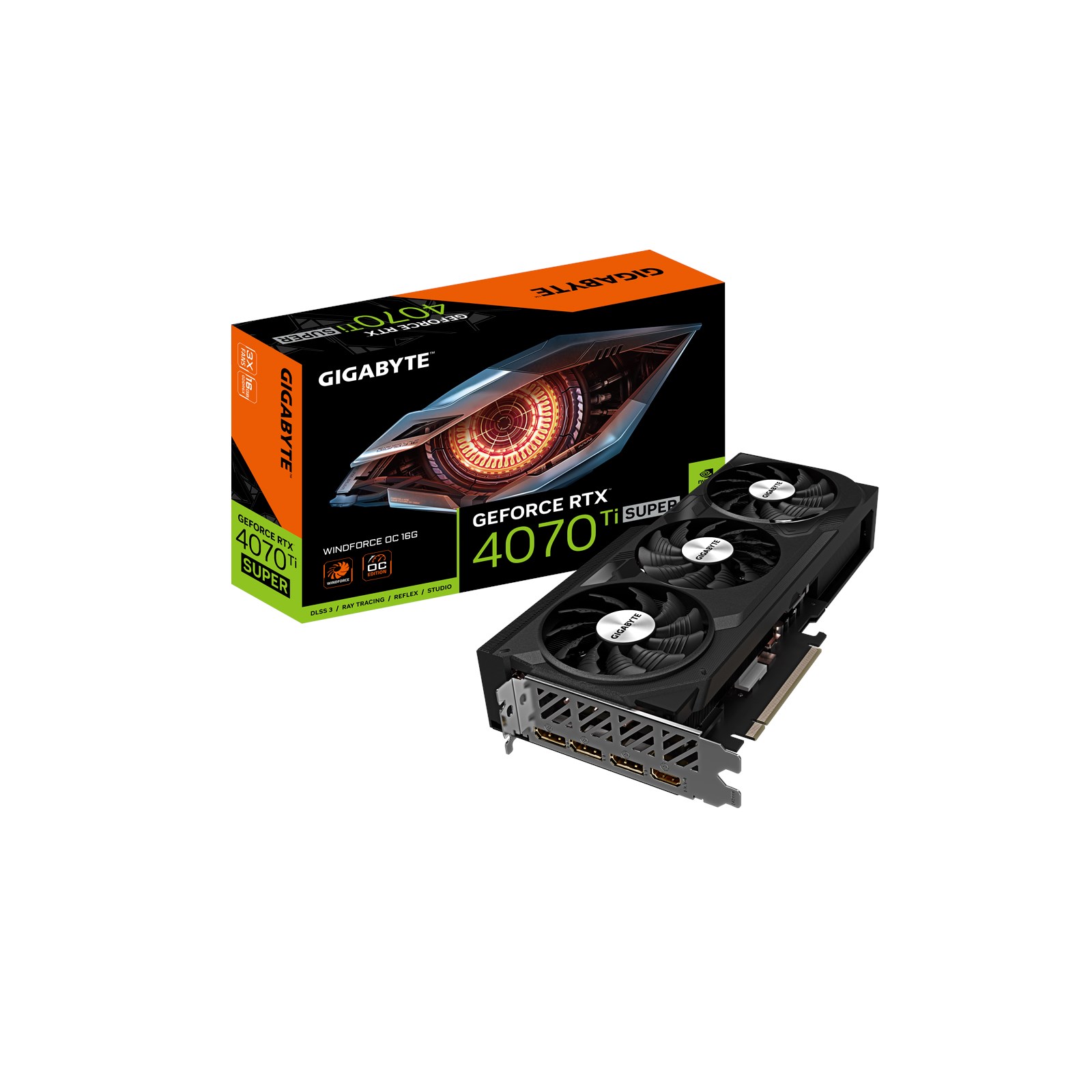 Gigabyte GeForce RTX 4070 Ti SUPER Windforce 16GB OC GPU Gigabyte GeForce RTX 4070 Ti SUPER Windforce 16GB OC GPU