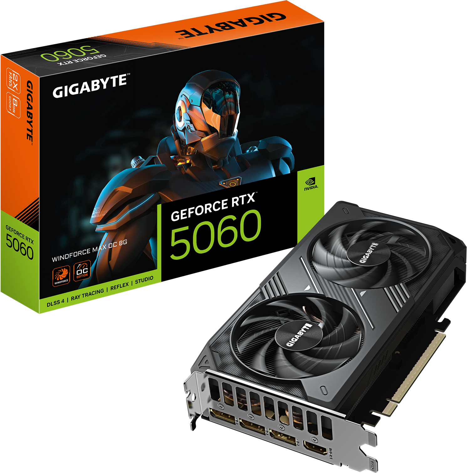 Gigabyte GeForce RTX 5060 WINDFORCE MAX OC 8GB GPU - GV