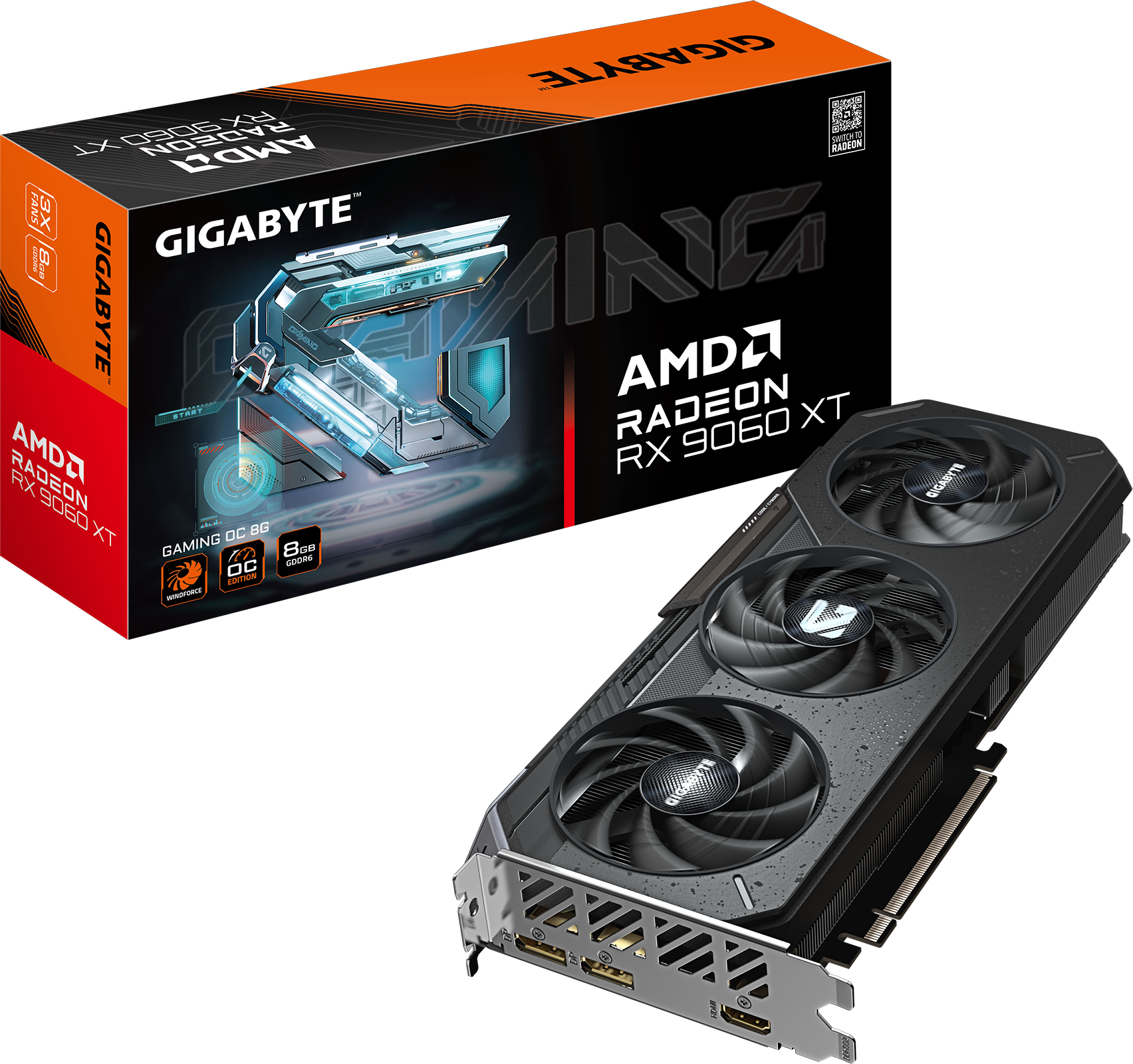 Gigabyte Radeon RX 9060 XT GAMING OC 8GB GDDR6 Graphics Card
