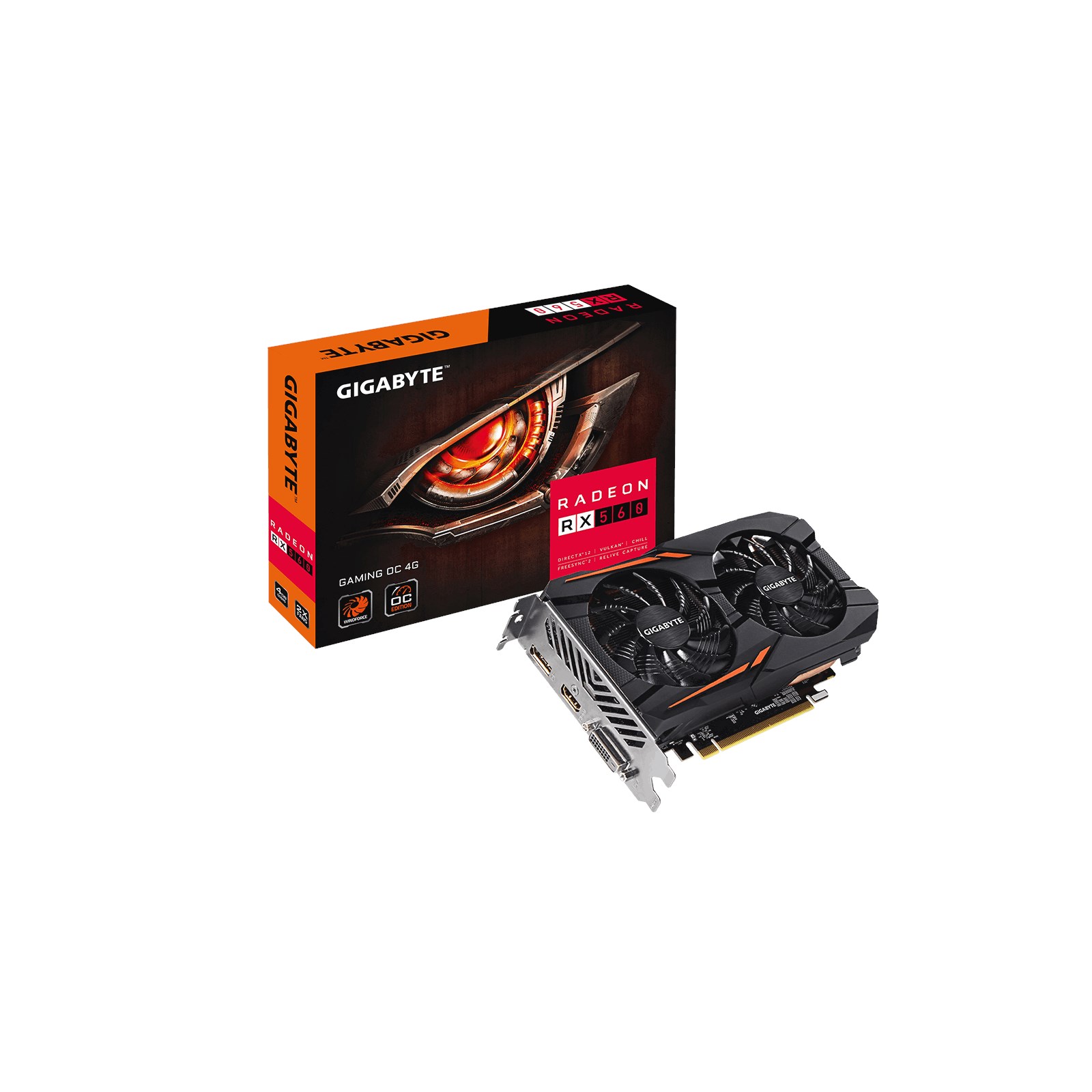 Gigabyte Radeon RX 560 GAMING 4GB OC GPU - GV-RX560GAMING OC-4GD | CCL
