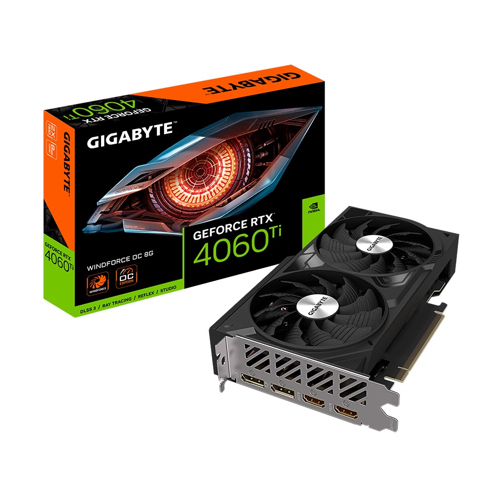 Gigabyte GeForce RTX 4060 Ti WINDFORCE 8GB OC GPU - GV