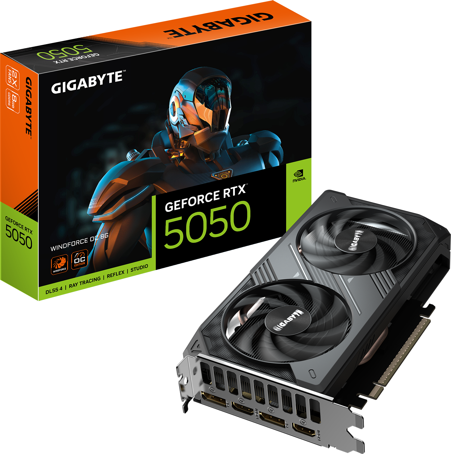 Gigabyte GeForce RTX 5050 Windforce OC 8GB GDDR6 Graphics Card