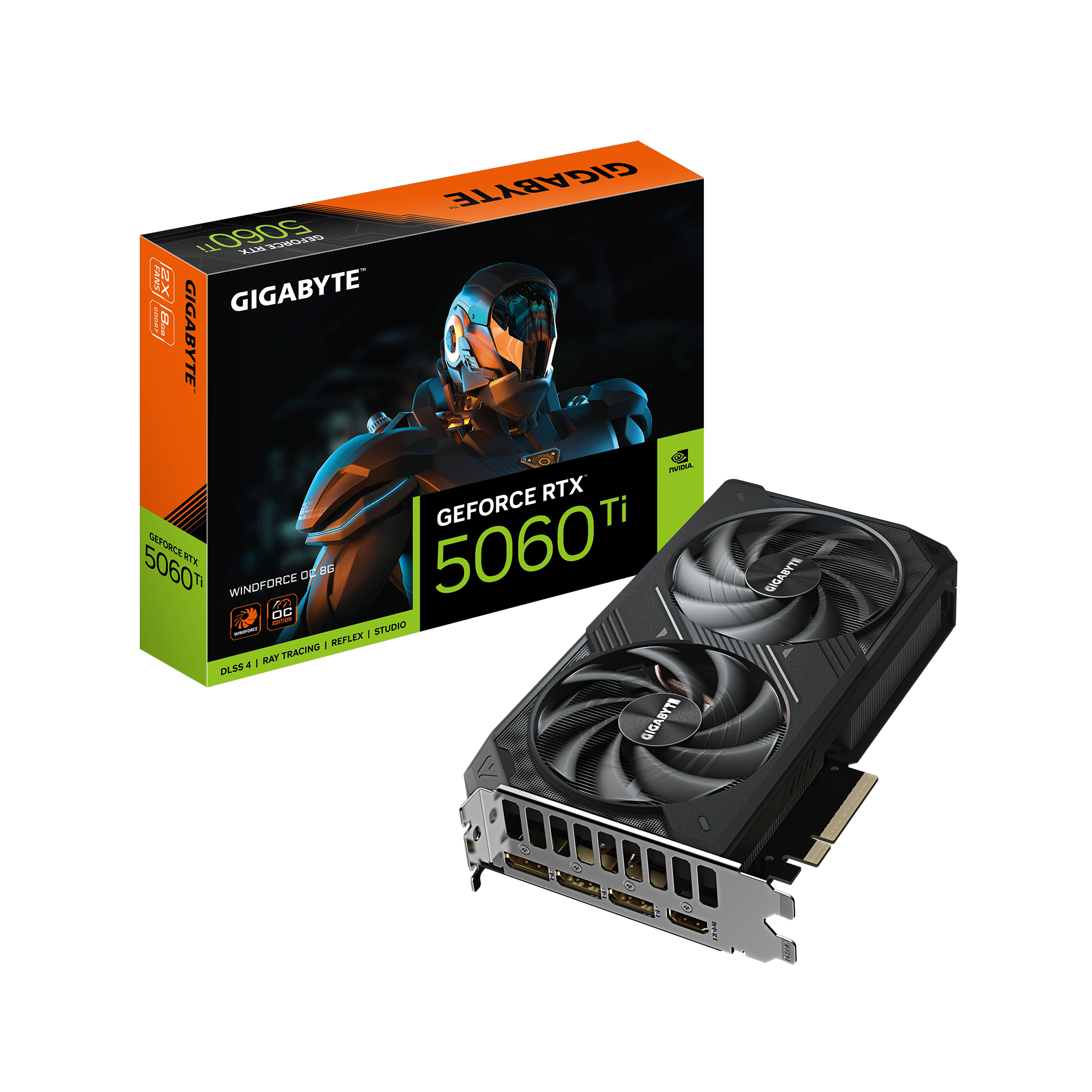 Gigabyte Geforce Rtx 5060 Ti Windforce Oc 8Gb Gddr7 Graphics Card