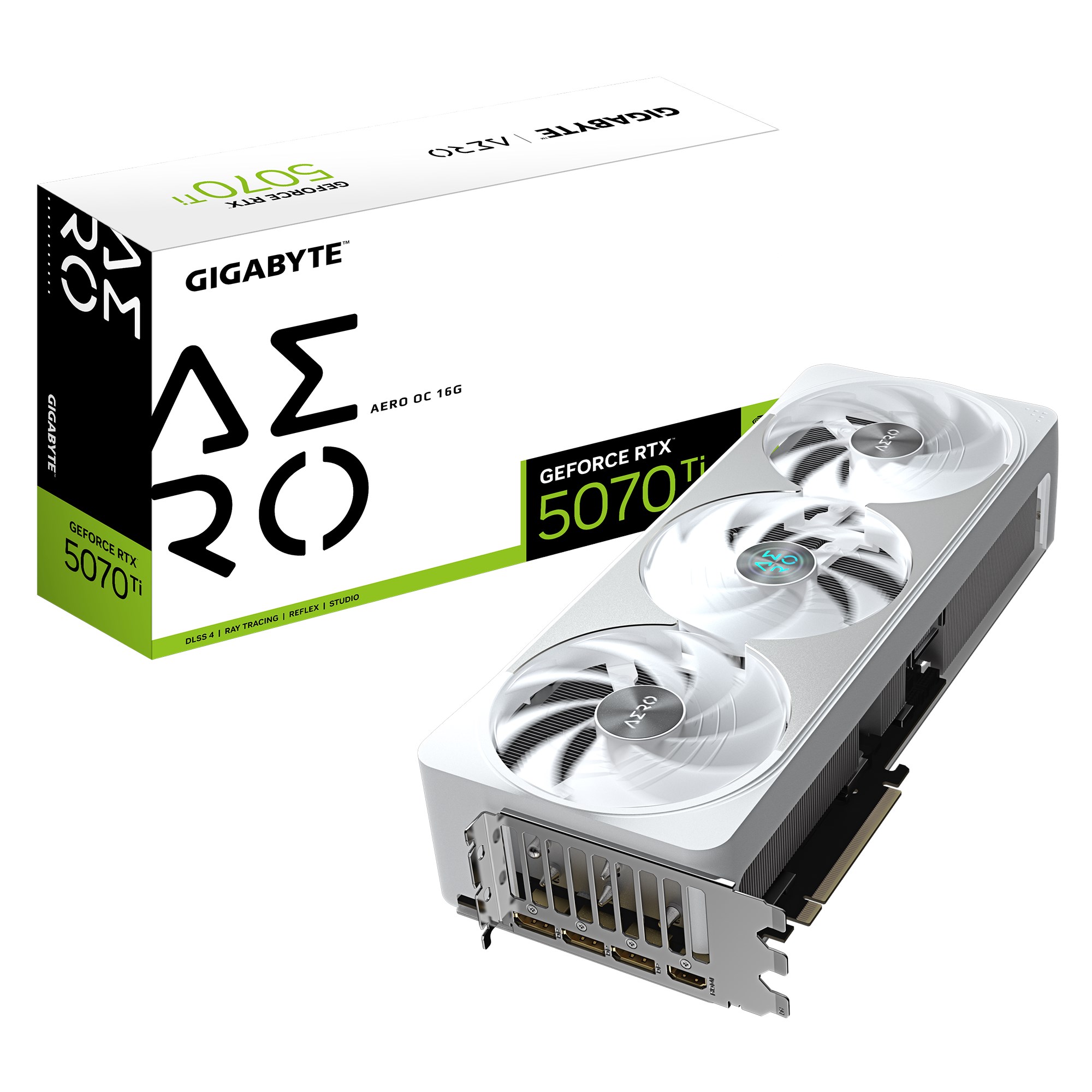 Gigabyte GeForce RTX 5070 Ti AERO OC 16GB GPU - GV-N507TAERO OC