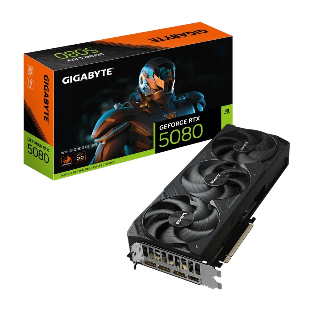 Gigabyte GeForce RTX 5080 WINDFORCE SFF OC 16GB GPU - GV