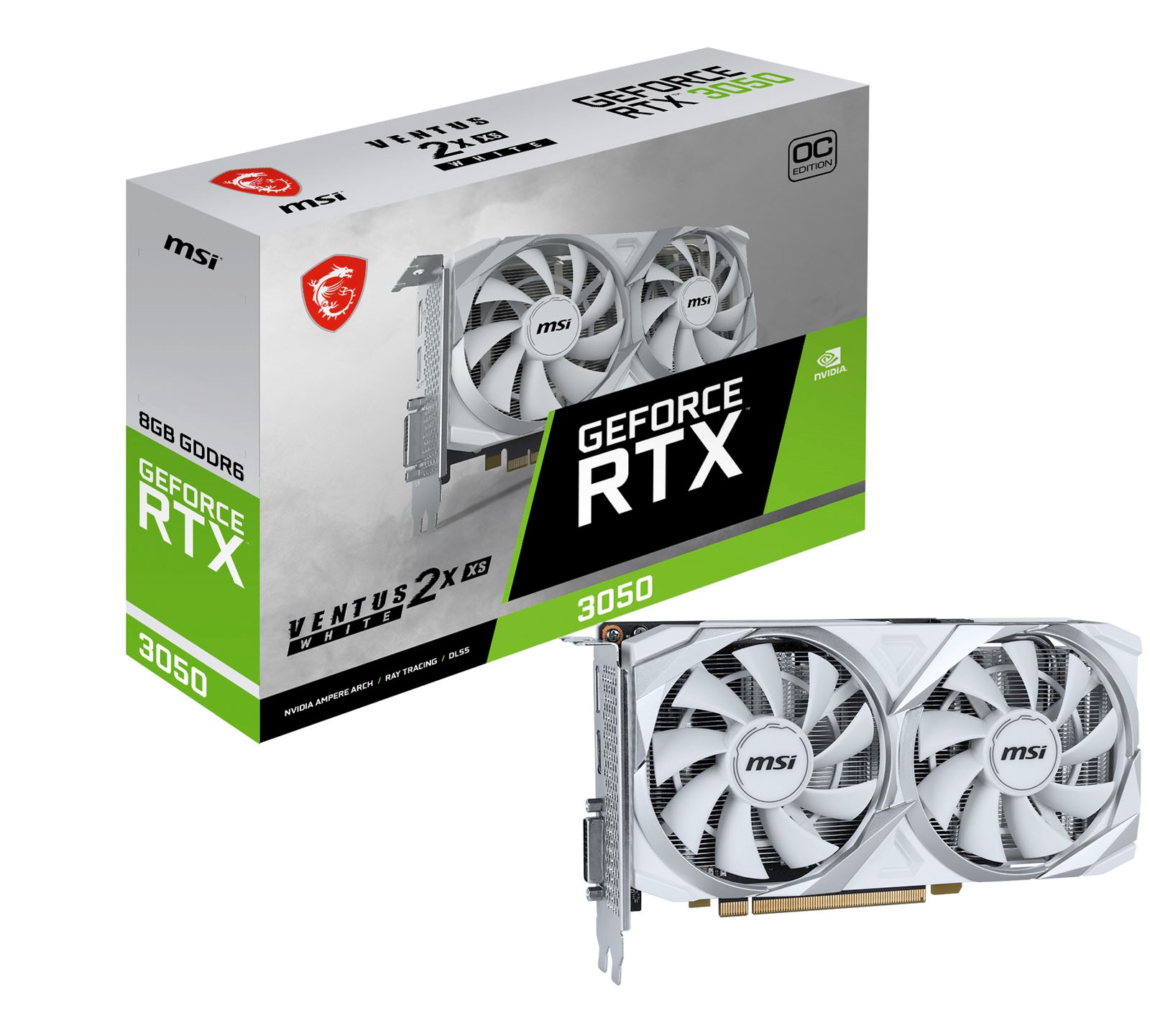 MSI GeForce RTX 3050 VENTUS 2X XS OC 8GB GDDR6 Graphics Card