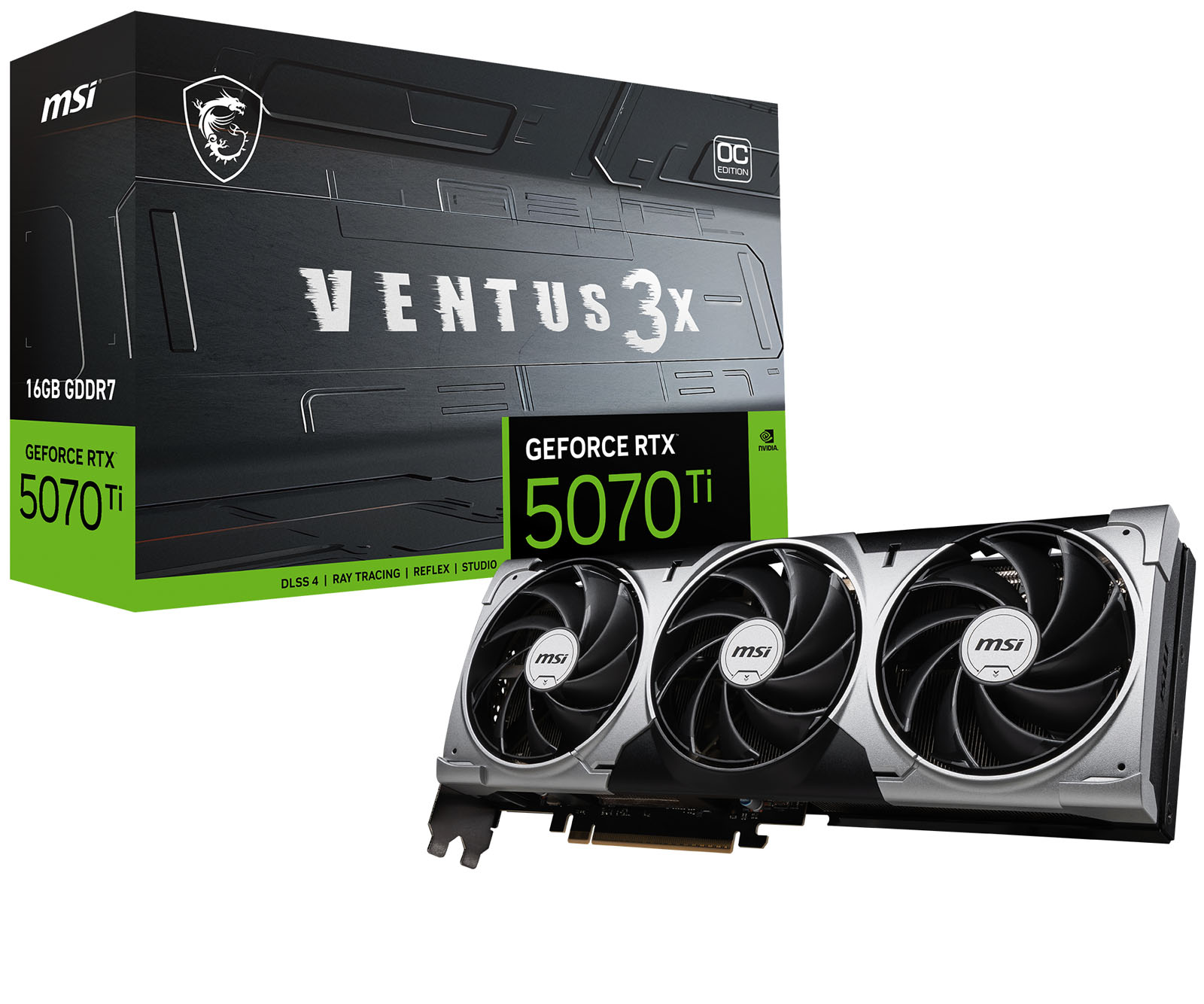 MSI GeForce RTX 5070 Ti VENTUS 3X PLUS OC 16GB GDDR7 Graphics Card